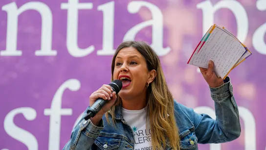 Alejandra Jacinto en un acto político de Podemos en mayo del 2023. Alejandra Jacinto en un acto político de Podemos en mayo del 2023.