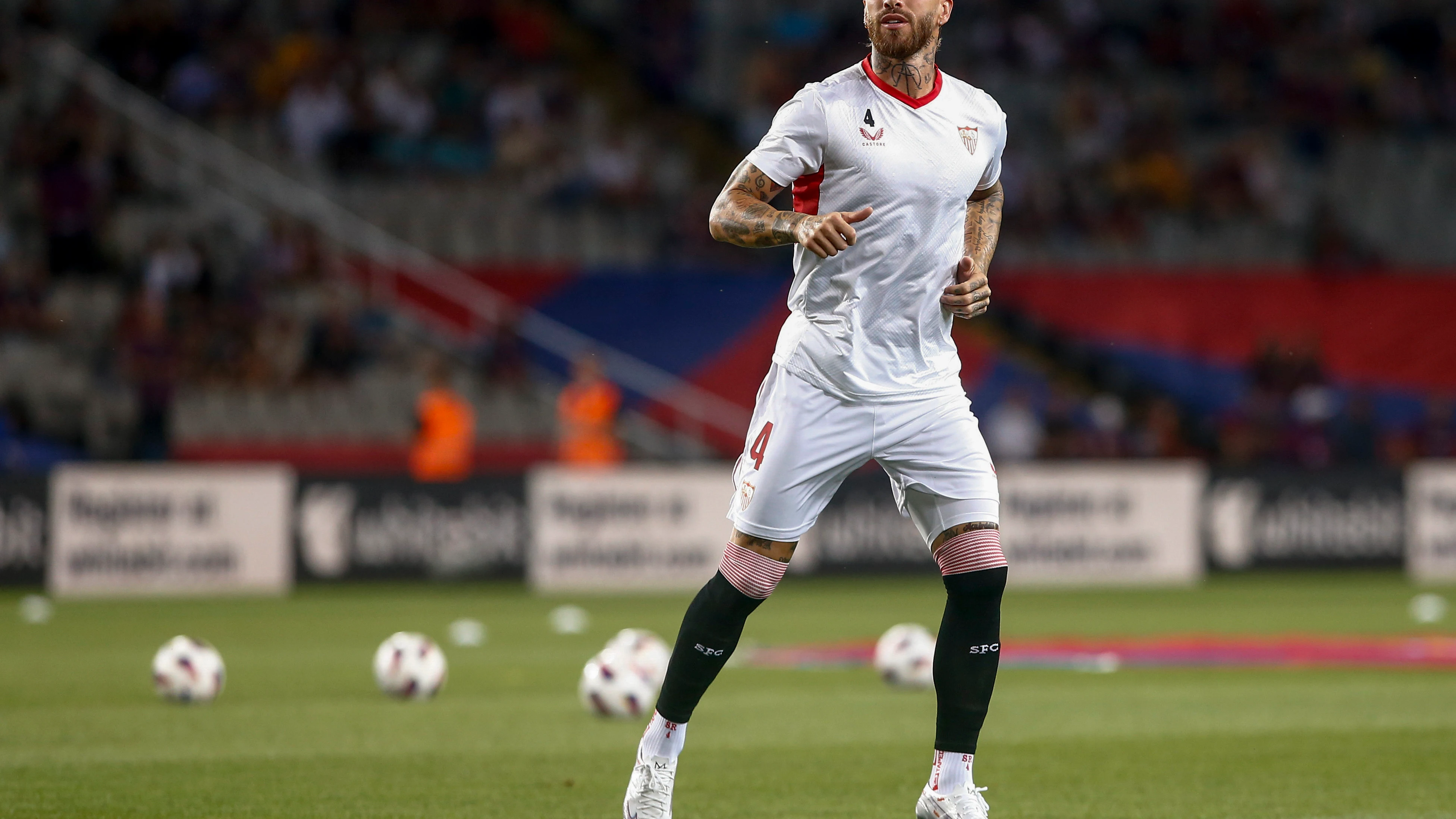 Sergio Ramos, durante un partido con el Sevilla