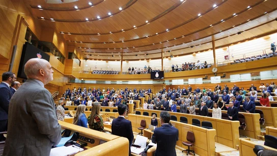 El Hemiciclo del Senado. El Hemiciclo del Senado, este martes, donde el PP presentó una moción contra la amnistía.