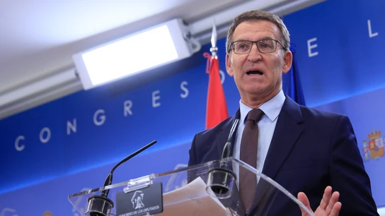 Feijóo insiste en que se quedó a tres votos y denuncia un "enorme deterioro" de las instituciones en España Feijóo insiste en que se quedó a tres votos y denuncia un "enorme deterioro" de las instituciones en España
