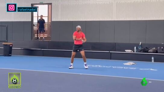 La imagen que todos los fans del tenis esperaban: &iexcl;Rafa Nadal vuelve a entrenar!