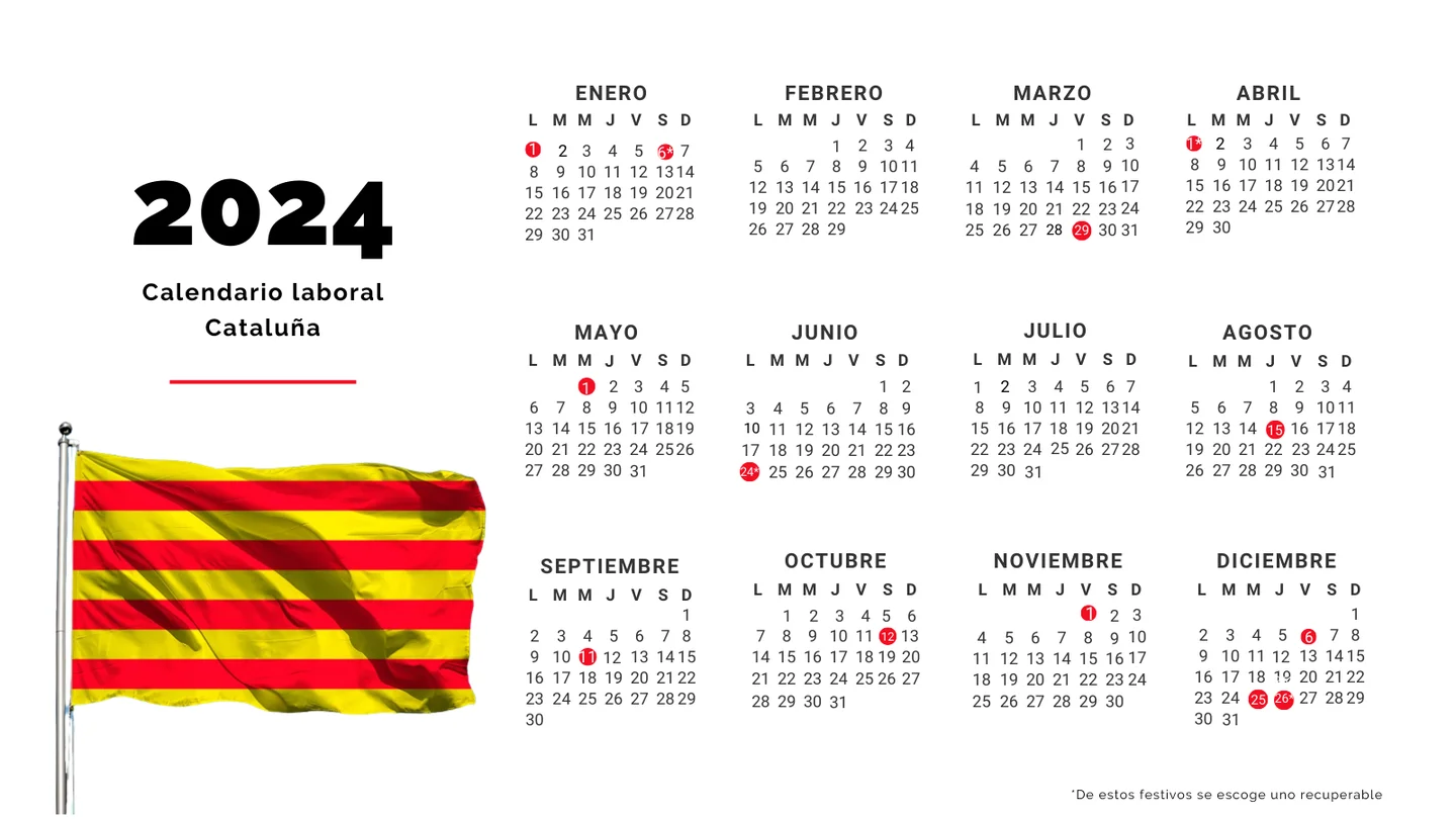 Calendario Laboral de Cataluña 2024: Calendario Laboral de Cataluña 2024: