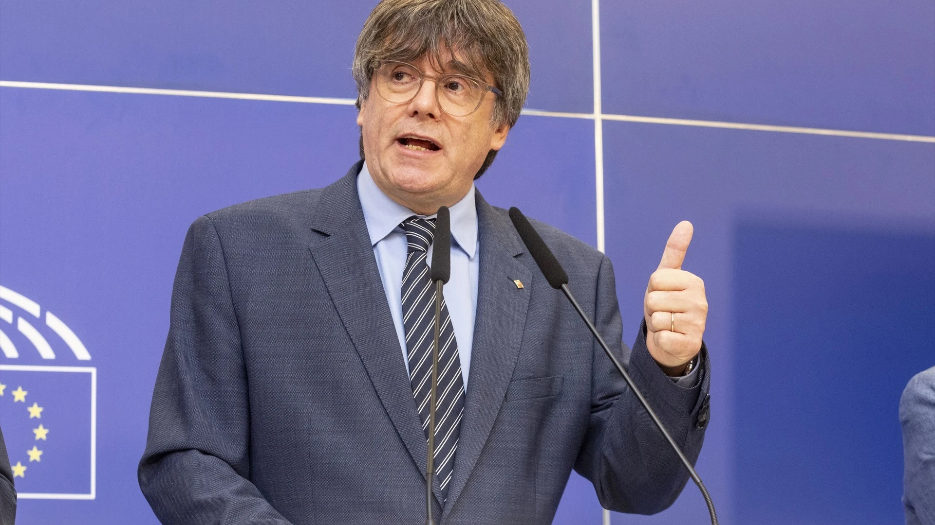 Carles Puigdemont, en una rueda de prensa.