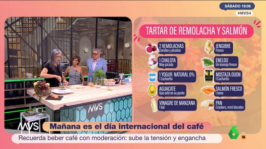 Tartar de remolacha y salmón: la receta de Carmen Tía Alia para compensar la tensión del café Tartar de remolacha y salmón: la receta de Carmen Tía Alia para compensar la tensión del café