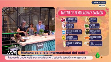 Tartar de remolacha y salmón: la receta de Carmen Tía Alia para compensar la tensión del café