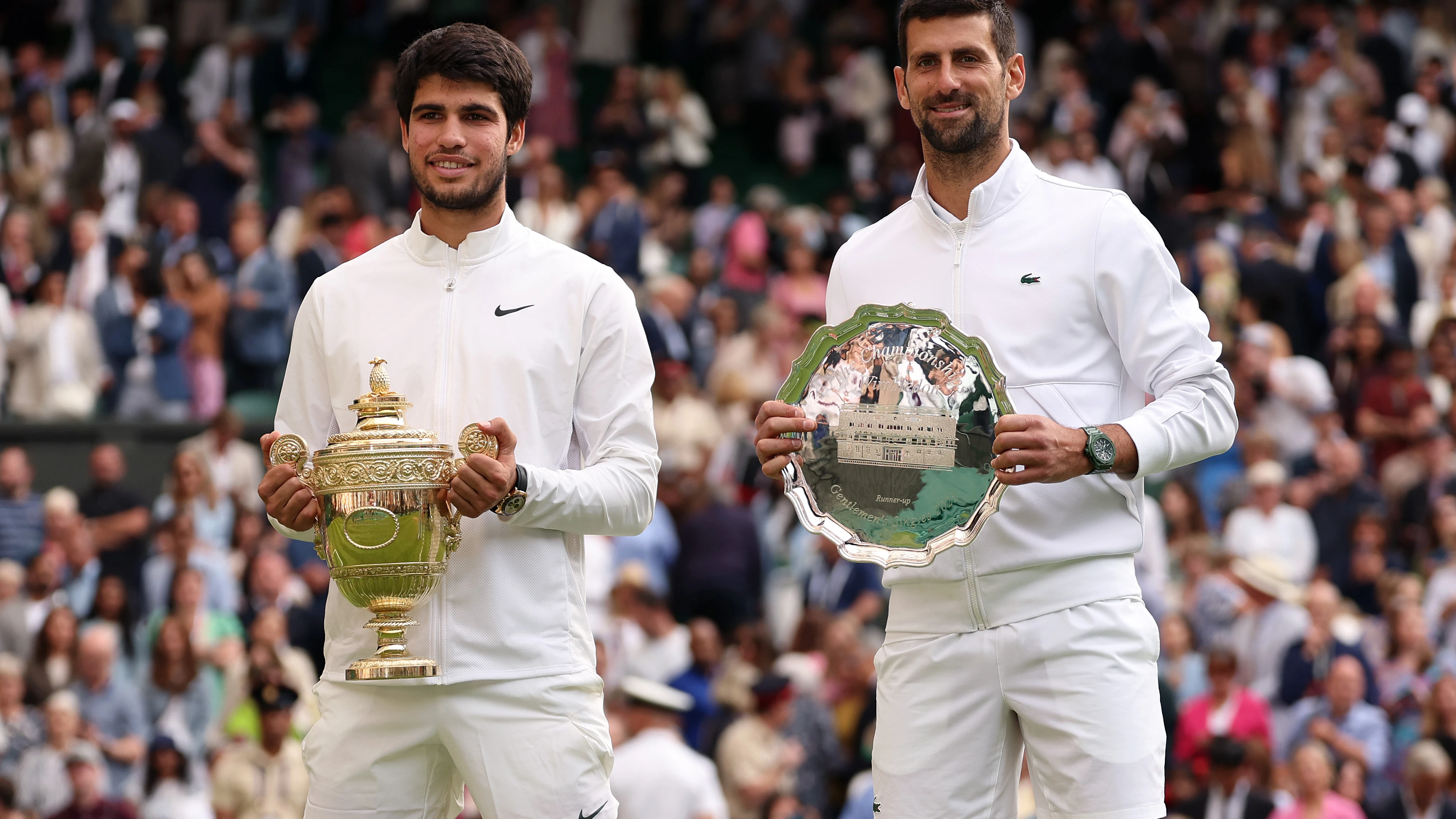 Carlos Alcaraz y Novak Djokovic