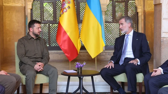 El rey Felipe VI y el presidente de Ucrania, Volodímir Zelenski El rey Felipe VI y el presidente de Ucrania, Volodímir Zelenski