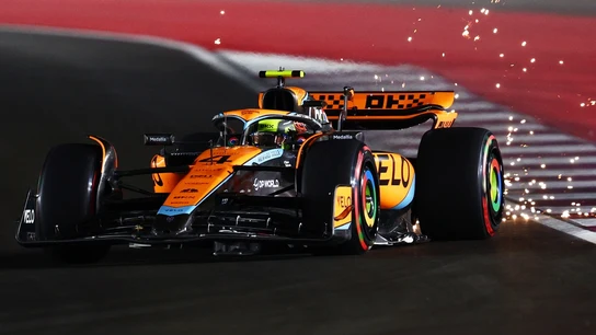 El McLaren de Lando Norris, en Losail El McLaren de Lando Norris, en Losail