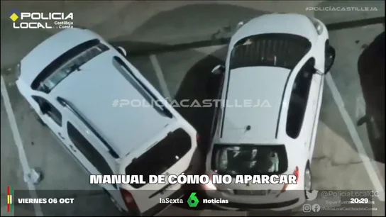 Un conductor es interceptado por la Policía por su torpeza al aparcar Un conductor es interceptado por la Policía por su torpeza al aparcar