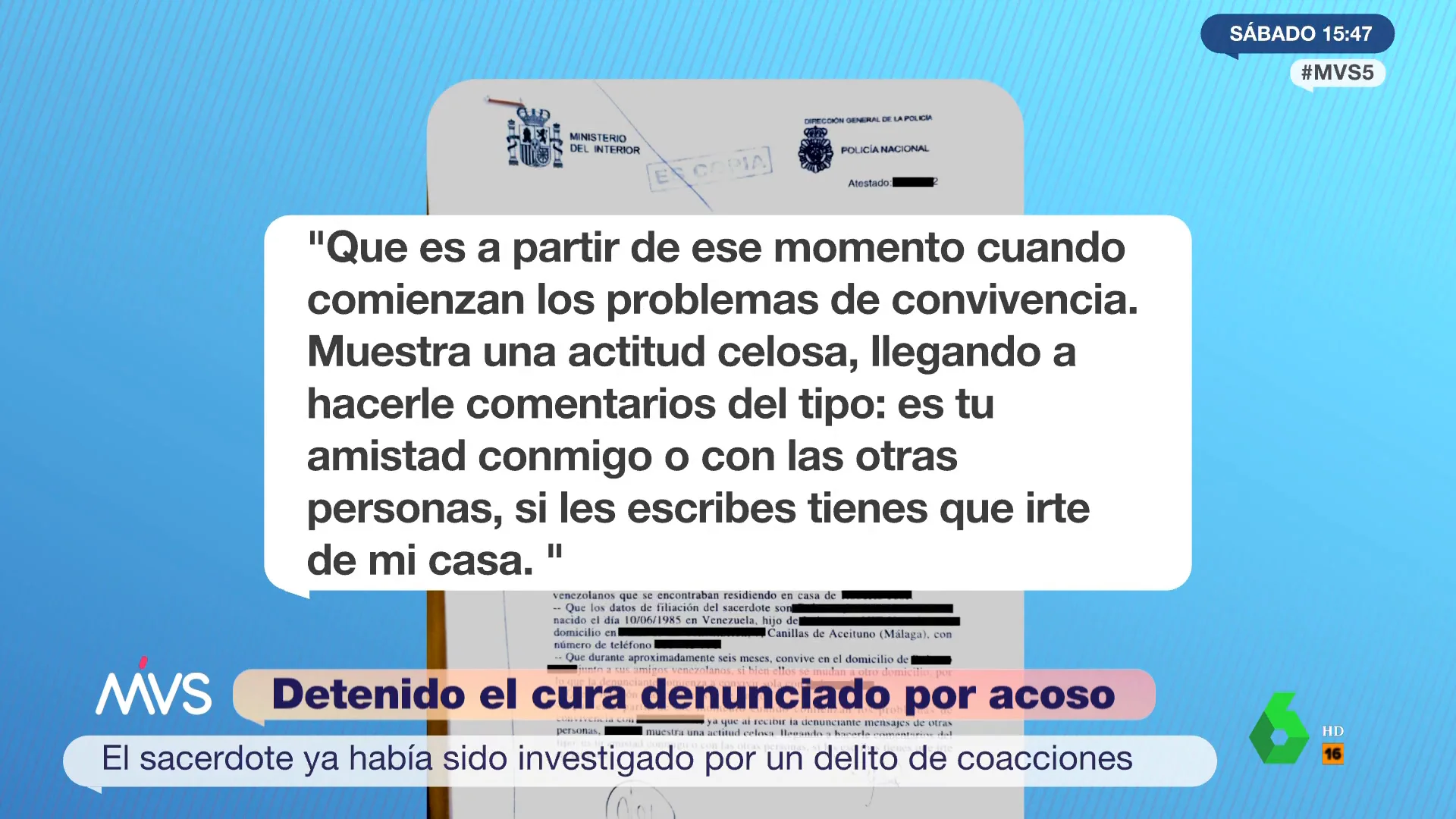 Las amenazas del cura celoso y controlador a su novia si le dejaba: