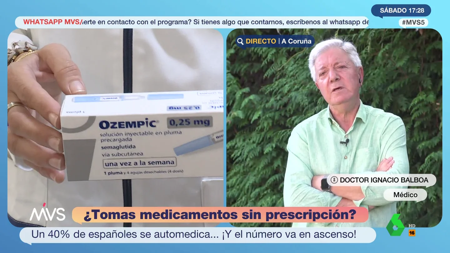 La advertencia del doctor Balboa sobre los riesgos de automedicarse con Ozempic para adelgazar: "Es un disparate" La advertencia del doctor Balboa sobre los riesgos de automedicarse con Ozempic para adelgazar: "Es un disparate"