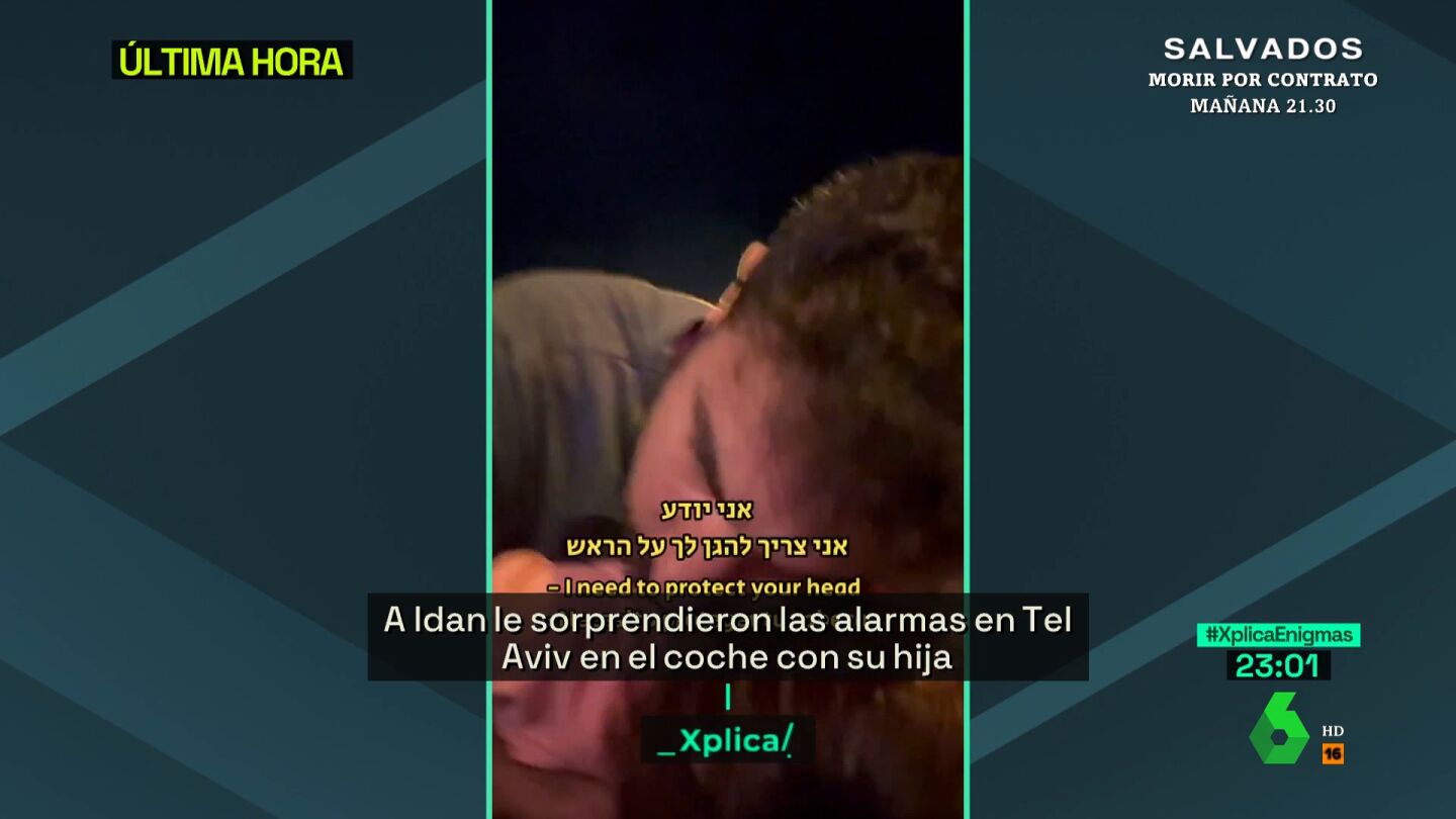 A Idan le sorprendieron las alarmas en Tel Aviv el sábado cuando estaba en el coche junto a su hija de dos años