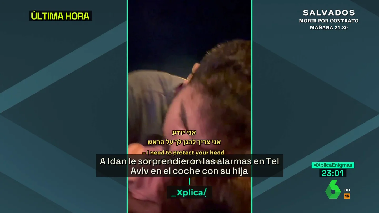 A Idan le sorprendieron las alarmas en Tel Aviv el sábado cuando estaba en el coche junto a su hija de dos años A Idan le sorprendieron las alarmas en Tel Aviv el sábado cuando estaba en el coche junto a su hija de dos años
