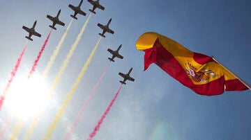 Un espectáculo militar aéreo a propósito del Día de las Fuerzas Armadas en mayo de 2017
