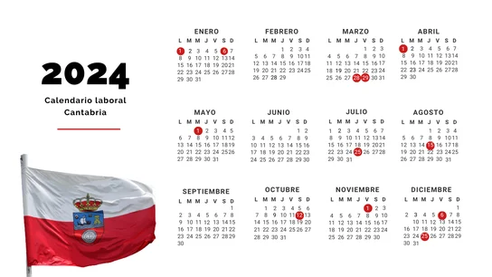 Calendario laboral en Cantabria para 2024: festivos y un puente de cinco días Calendario laboral en Cantabria para 2024: festivos y un puente de cinco días