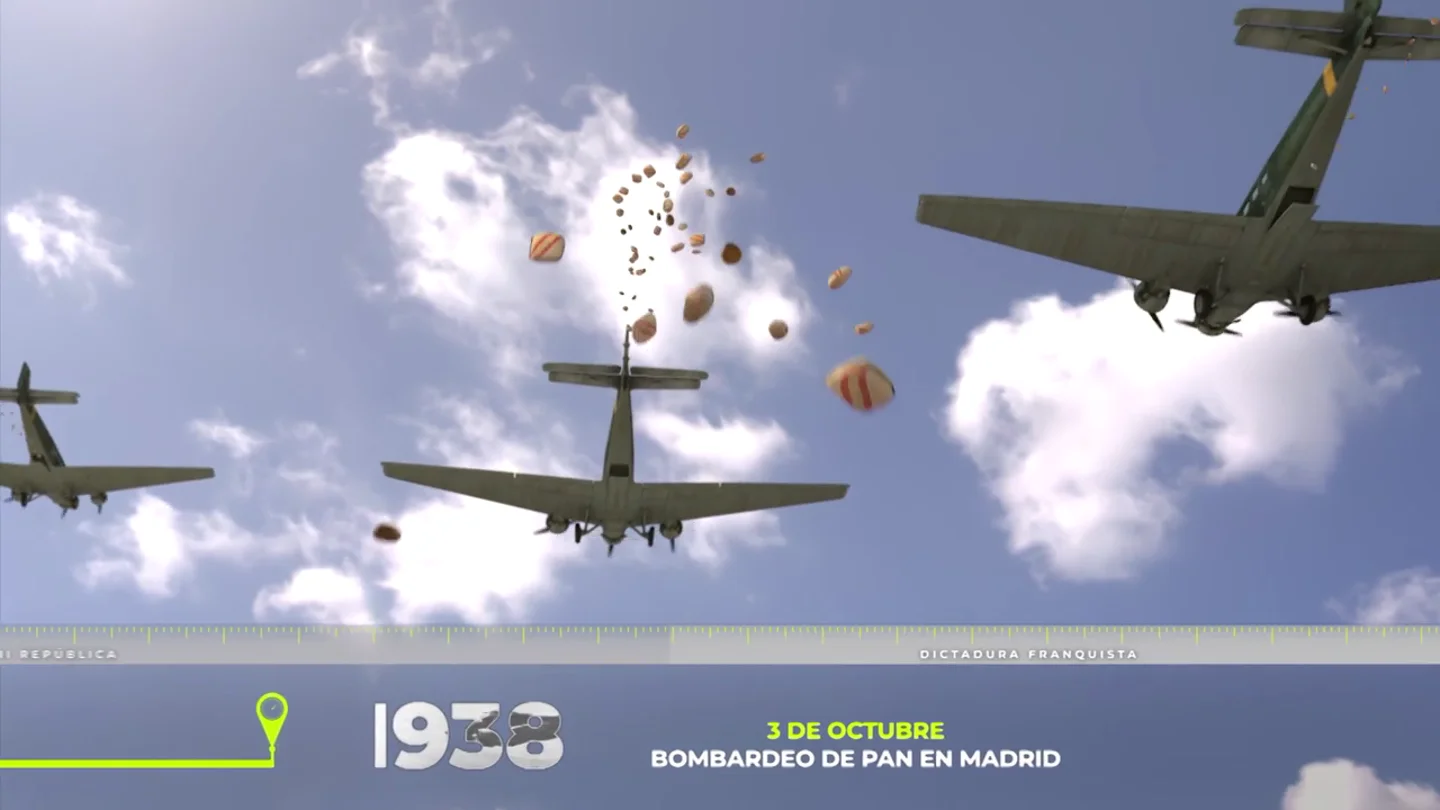 Cuando los franquistas bombardearon en la Guerra Civil con pan envuelto en propaganda: "Madrileños, este es el pan de Franco" Cuando los franquistas bombardearon en la Guerra Civil con pan envuelto en propaganda: "Madrileños, este es el pan de Franco"