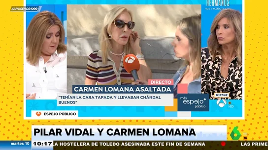El tenso enfrentamiento entre Carmen Lomana y Pilar Vidal en pleno directo: "¿Me estás amenazando?" El tenso enfrentamiento entre Carmen Lomana y Pilar Vidal en pleno directo: "¿Me estás amenazando?"