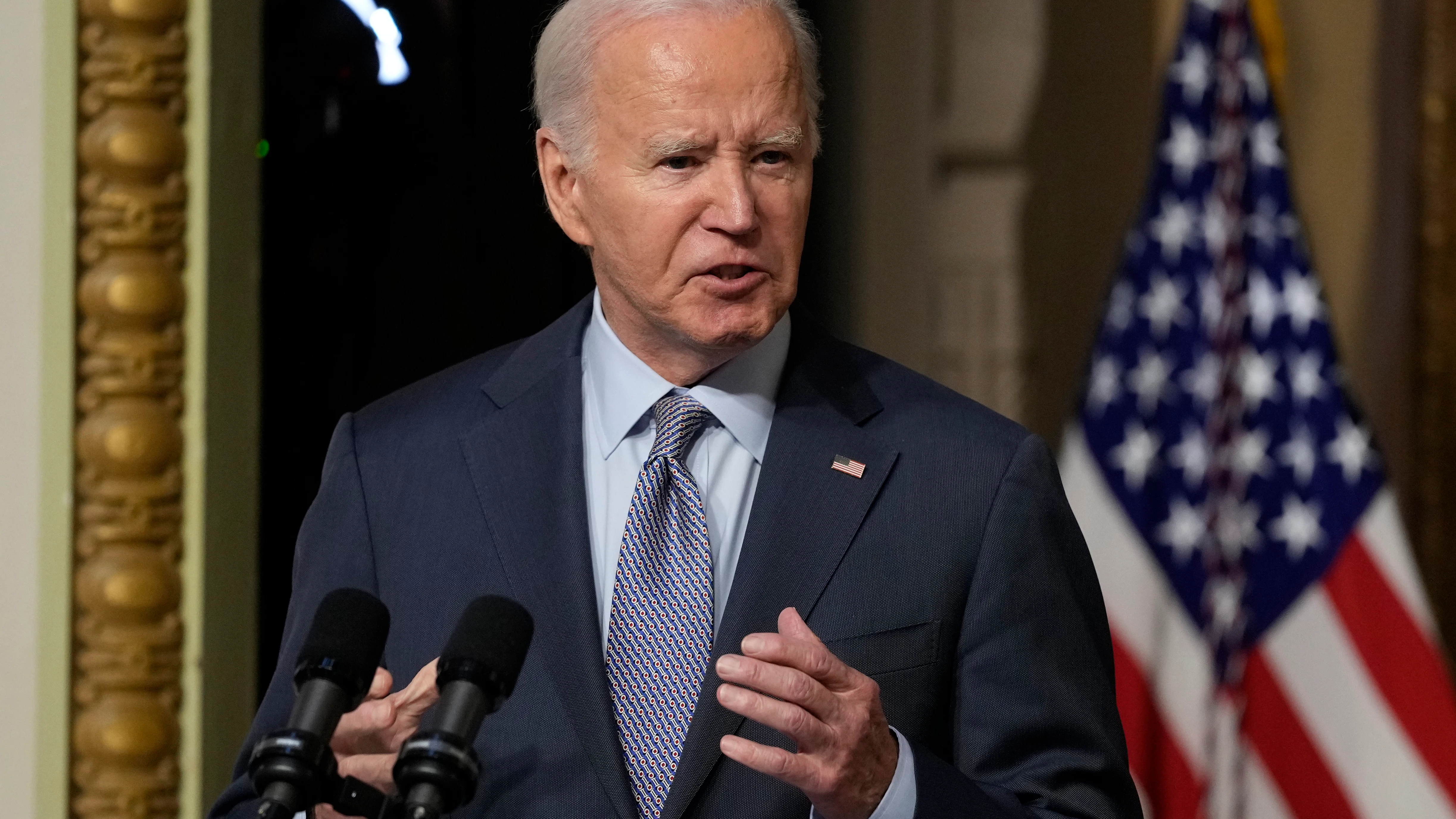 El presidente de EEUU, Joe Biden, durante su comparecencia