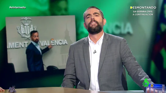 Dani Mateo analiza la curiosa 'maniobra' de Vox para tapar una tilde en el Ayuntamiento de Valencia Dani Mateo analiza la curiosa 'maniobra' de Vox para tapar una tilde en el Ayuntamiento de Valencia