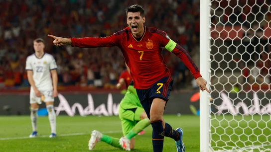 Gol de Álvaro Morata ante Escocia Gol de Álvaro Morata ante Escocia