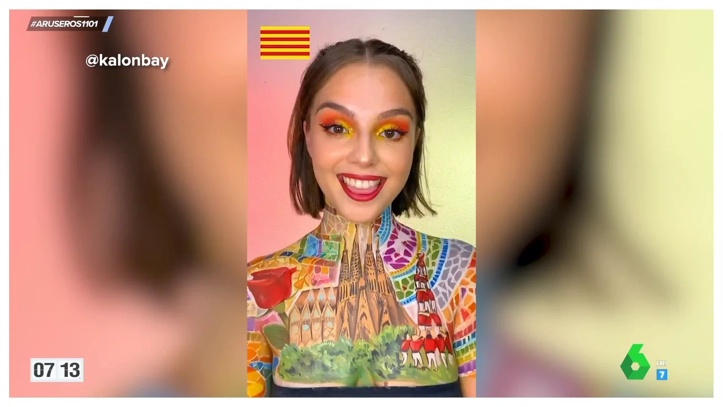 El increíble vídeo viral de una chica que se pinta en el cuerpo con símbolos de cada comunidad autónoma El increíble vídeo viral de una chica que se pinta en el cuerpo con símbolos de cada comunidad autónoma