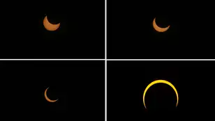 Fases de un eclipse anular