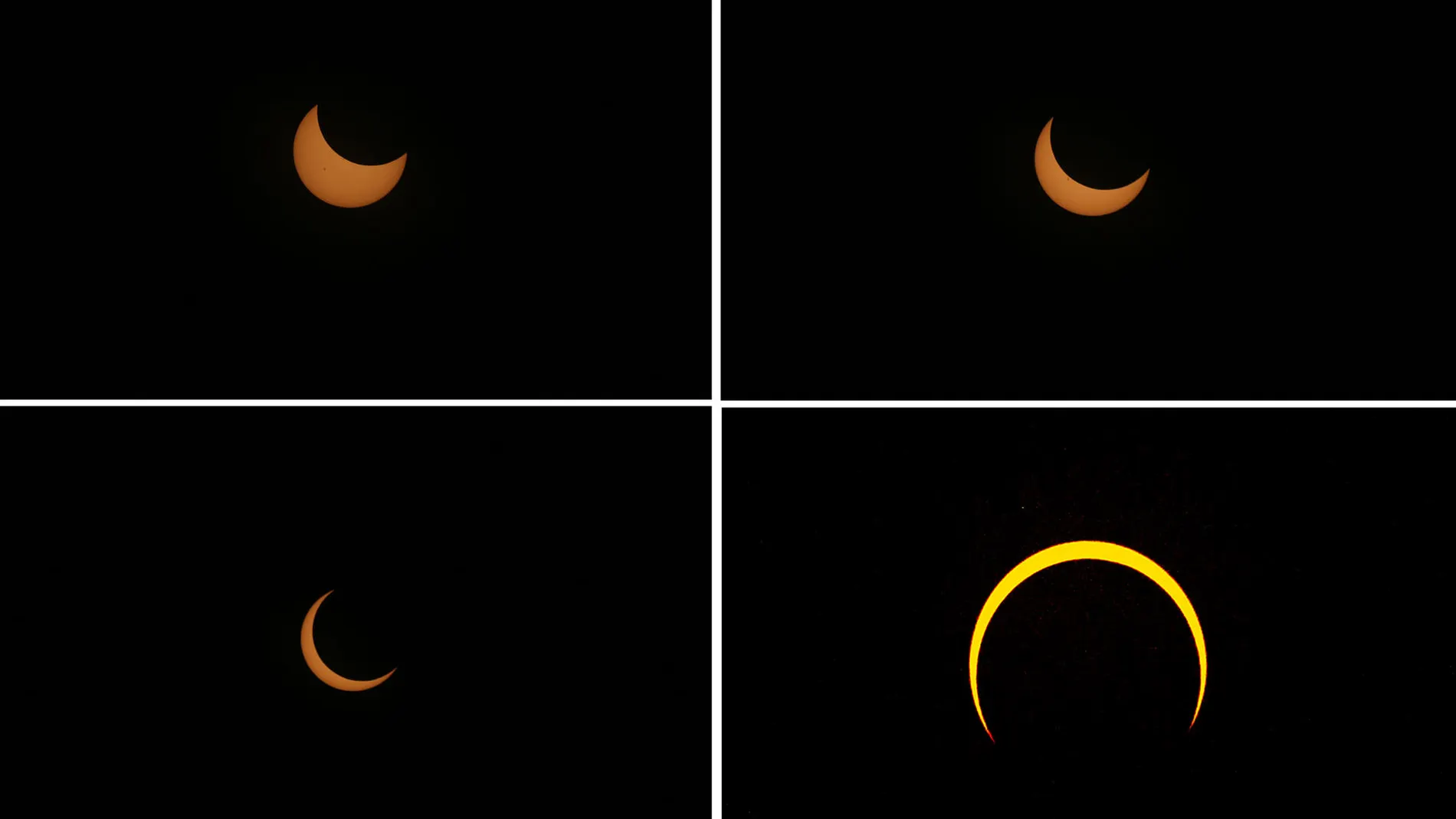 Fases de un eclipse anular