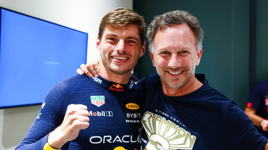 Max Verstappen, con Chrstian Horner Max Verstappen, con Chrstian Horner