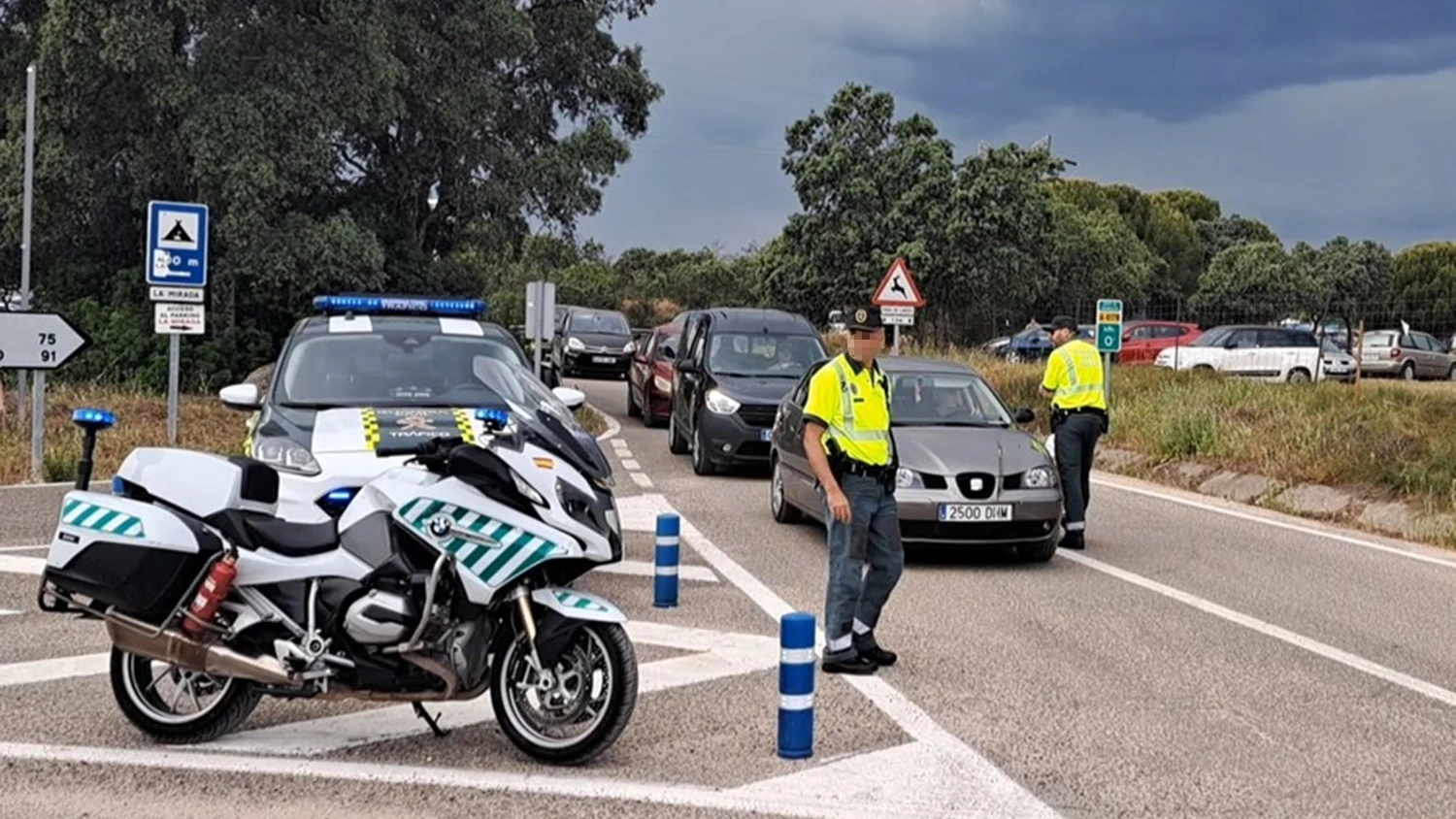 Control de tráfico de la Guardia Civil.