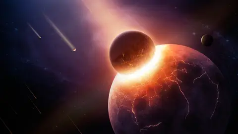 Colisión planetas Colisión planetas