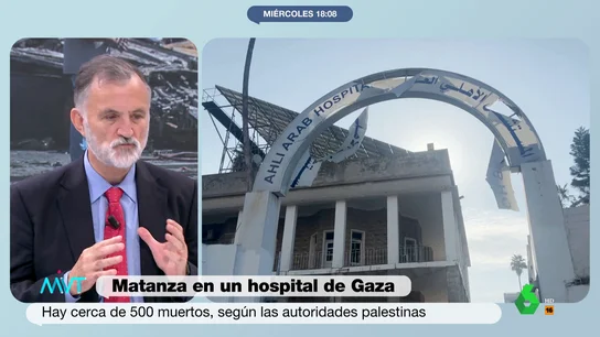 El análisis del almirante Garat sobre la masacre del hospital de Gaza: "No es una bomba lo que ha causado esto" El análisis del almirante Garat sobre la masacre del hospital de Gaza: "No es una bomba lo que ha causado esto"