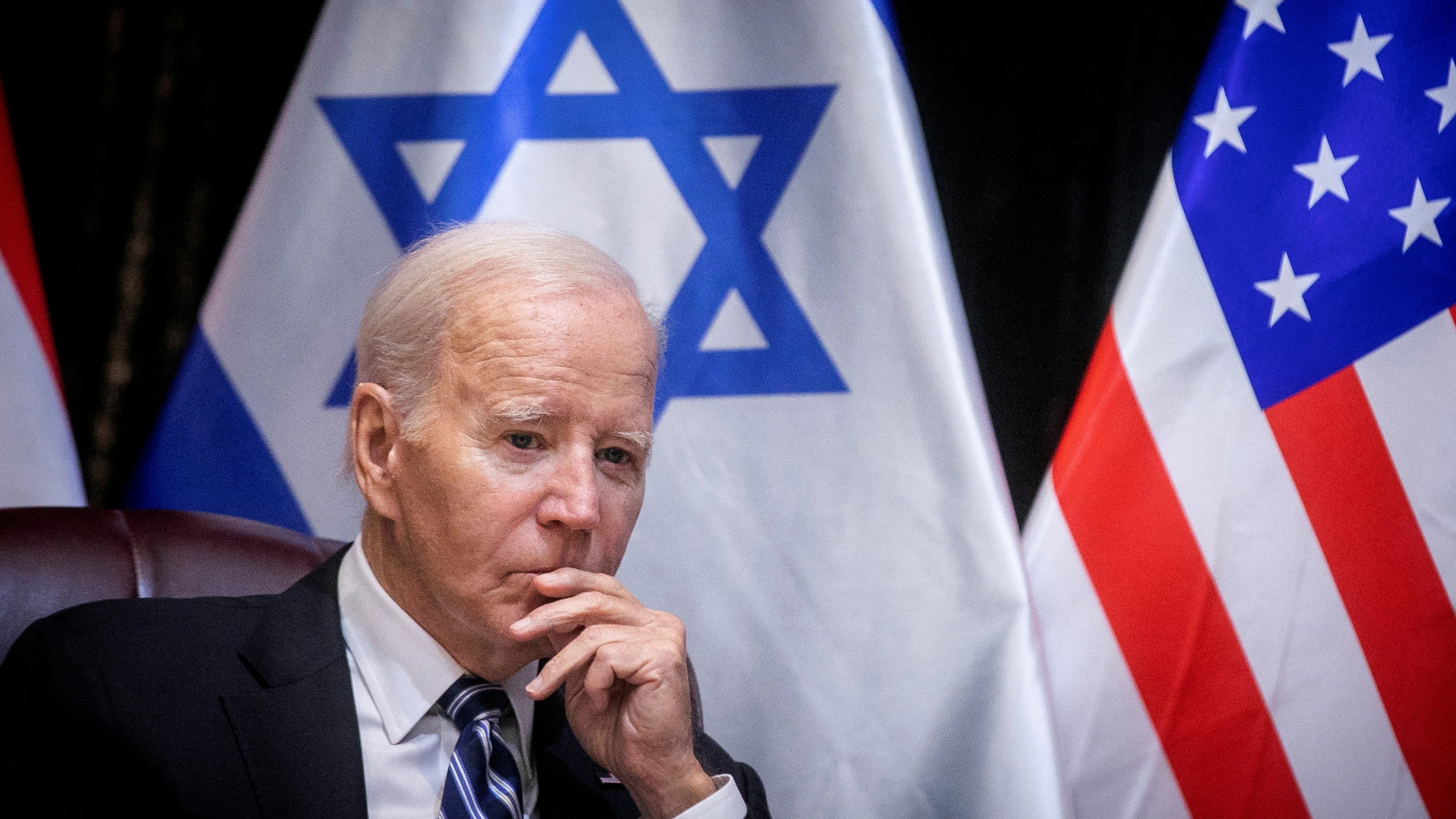 El presidente de EEUU, Joe Biden, durante su visita a Tel Aviv, Israel