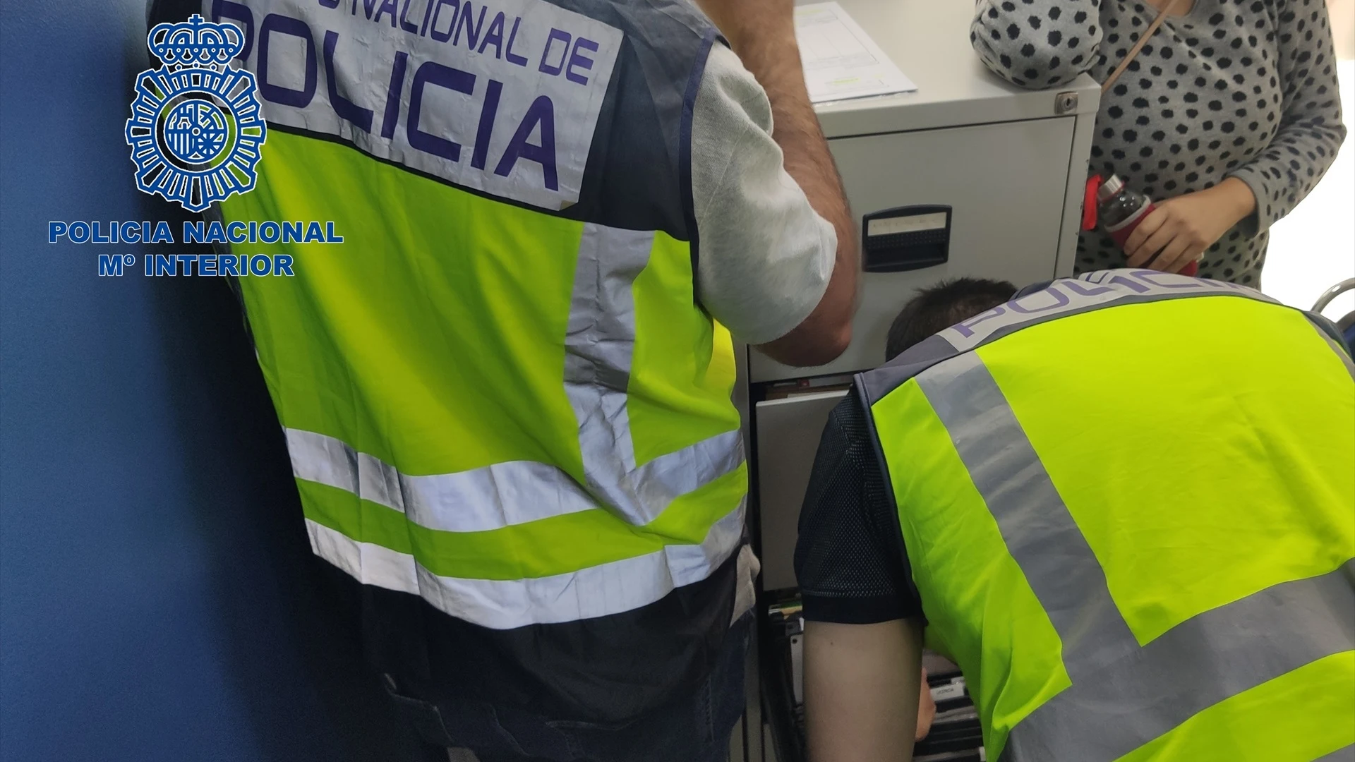 Imagen del registro efectuado por la Policía Nacional.