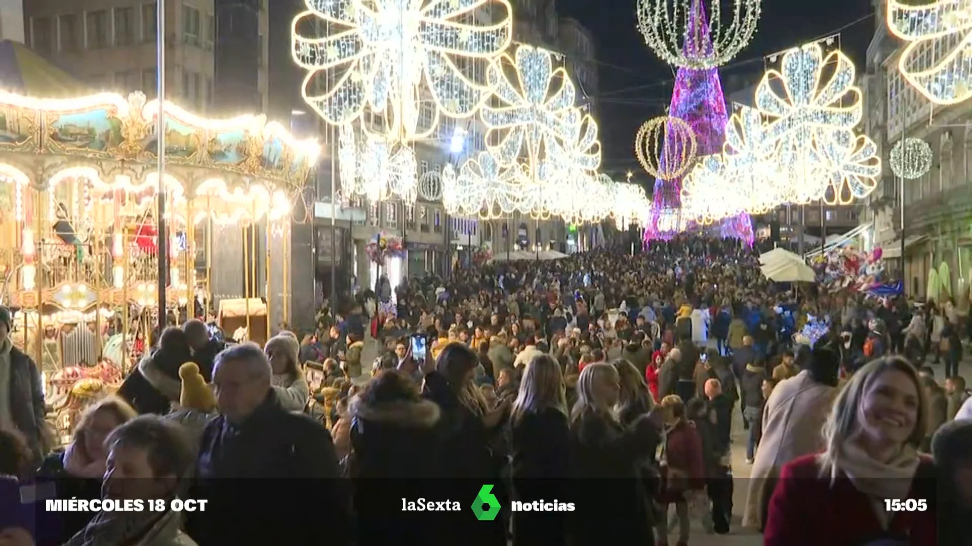 Los detractores de las luces en Vigo exigen más restricciones de ruido: "Es un horror"