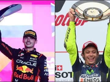 Max Verstappen y Valentino Rossi