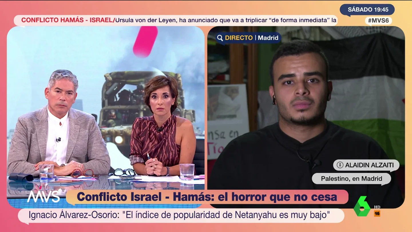 Un palestino residente en Madrid explica que su familia se está despidiendo: "No saben si van a llegar a mañana" Un palestino residente en Madrid explica que su familia se está despidiendo: "No saben si van a llegar a mañana"