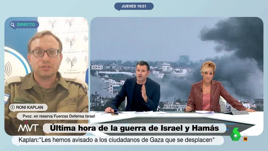 El reproche de Iñaki López al portavoz del ejército israelí: "Está justificando un castigo colectivo contra 2,5 millones de almas" El reproche de Iñaki López al portavoz del ejército israelí: "Está justificando un castigo colectivo contra 2,5 millones de almas"