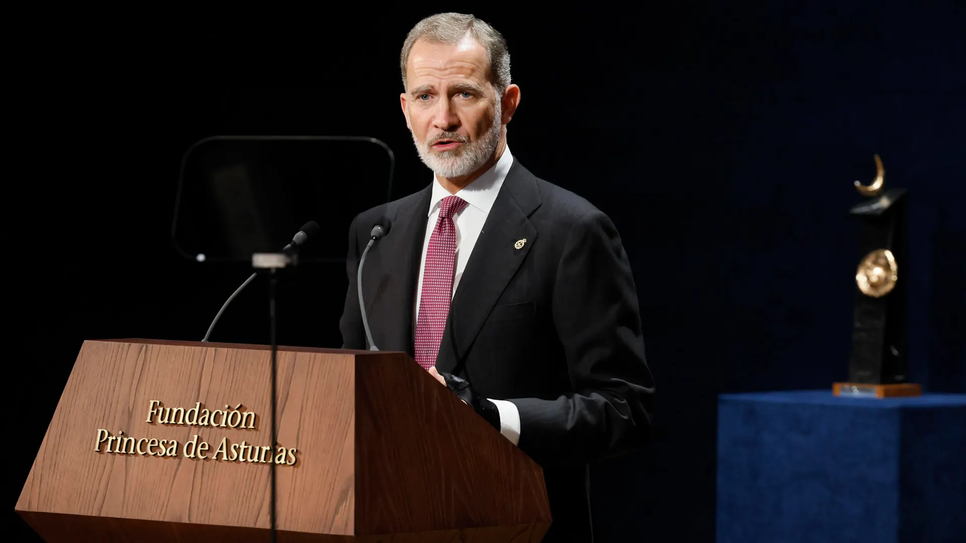 El rey Felipe VI interviene en los Premios Princesa de Asturias. 