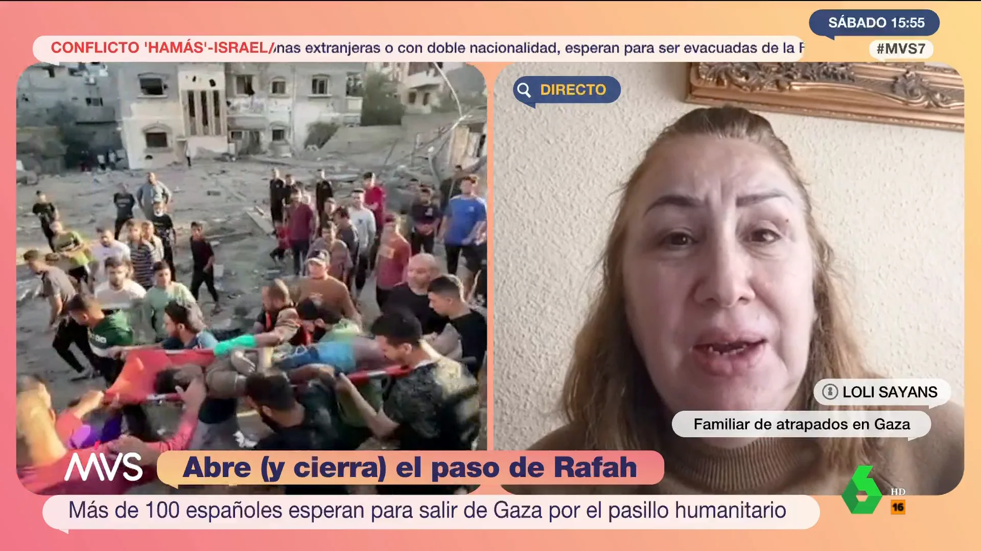 La desesperación de una mujer cuya hija y nietos siguen atrapados en Gaza: "¿Pero cuándo los van a sacar?"