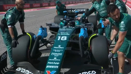 Lance Stroll, en la parrilla de salida Lance Stroll, en la parrilla de salida