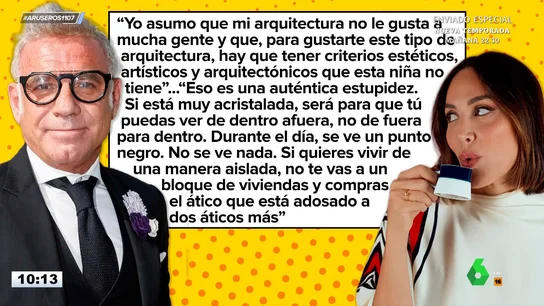 Joaquín Torres, tajante a Tamara Falcó tras criticar el ático que le diseñó: "Si quieres vivir aislada no te vas a un bloque de viviendas" Joaquín Torres, tajante a Tamara Falcó tras criticar el ático que le diseñó: "Si quieres vivir aislada no te vas a un bloque de viviendas"