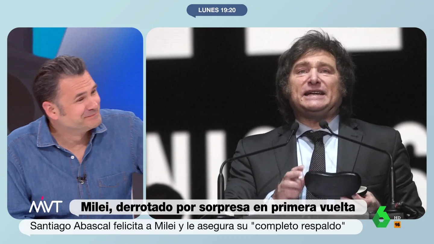 La reacción de Iñaki López ante el apoyo de Ayuso a Milei: "No sé por qué me sorprende" La reacción de Iñaki López ante el apoyo de Ayuso a Milei: "No sé por qué me sorprende"