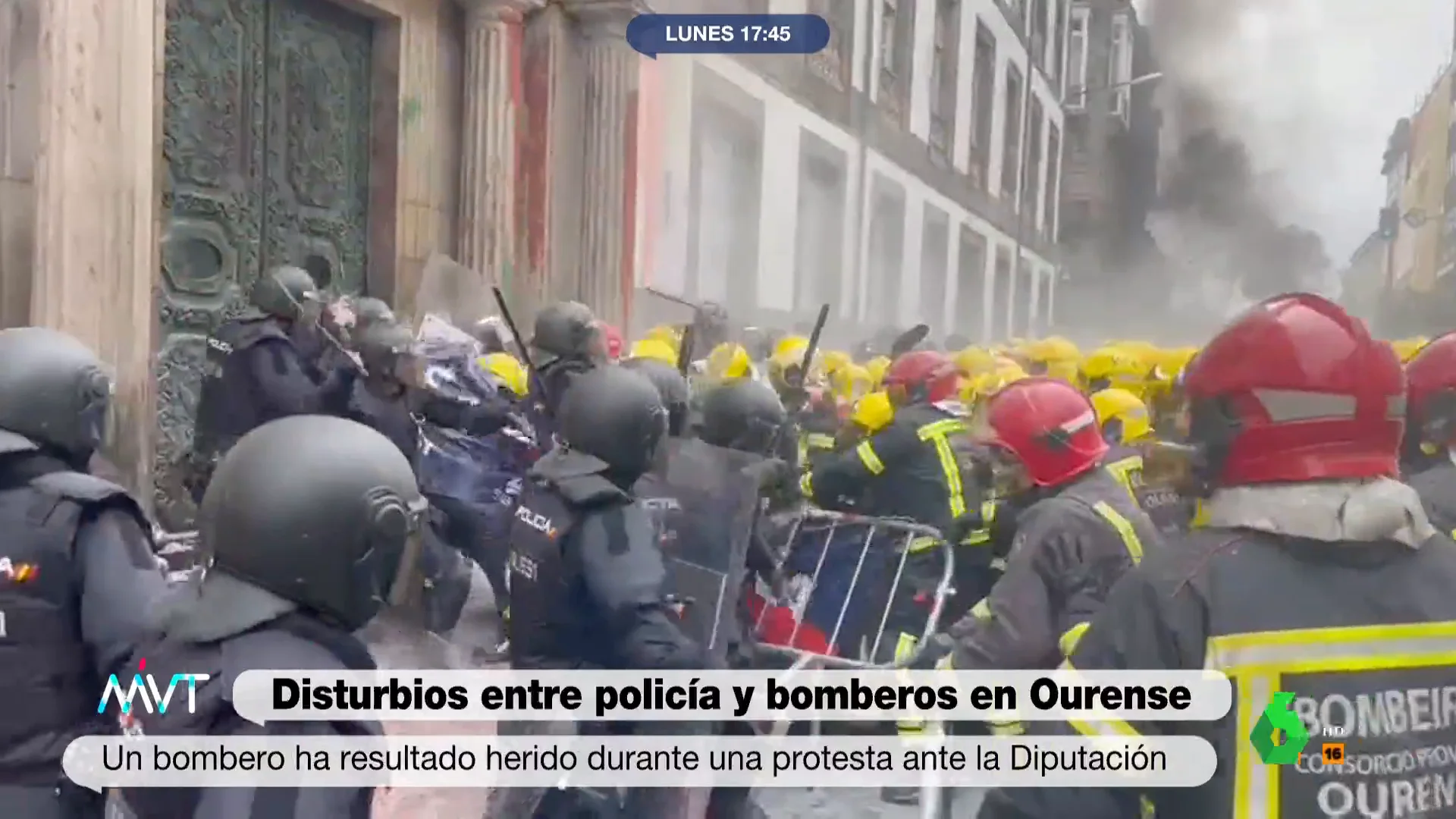 MVT- Disturbios policías y bomberos 