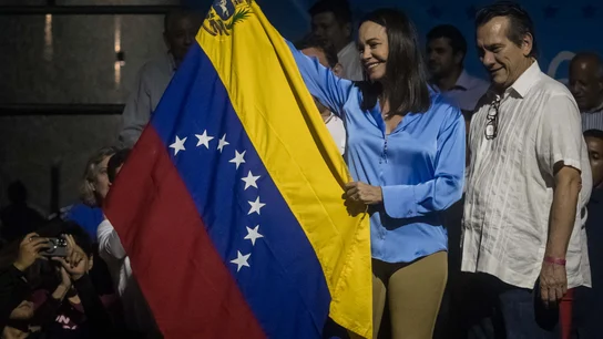 María Corina, tras ganar las elecciones primarias de la oposición en Venezuela María Corina, tras ganar las elecciones primarias de la oposición en Venezuela