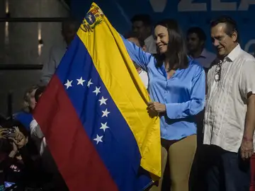 María Corina, tras ganar las elecciones primarias de la oposición en Venezuela