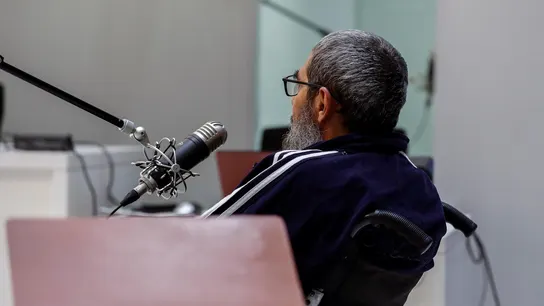 El español de origen belga Mustafa Maya Amaya durante el juicio en el que fue condenado en 2018 a ocho año de prisión por liderar una red radicada en la ciudad autónoma que reclutaba a terroristas. El español de origen belga Mustafa Maya Amaya durante el juicio en el que fue condenado en 2018 a ocho año de prisión por liderar una red radicada en la ciudad autónoma que reclutaba a terroristas.