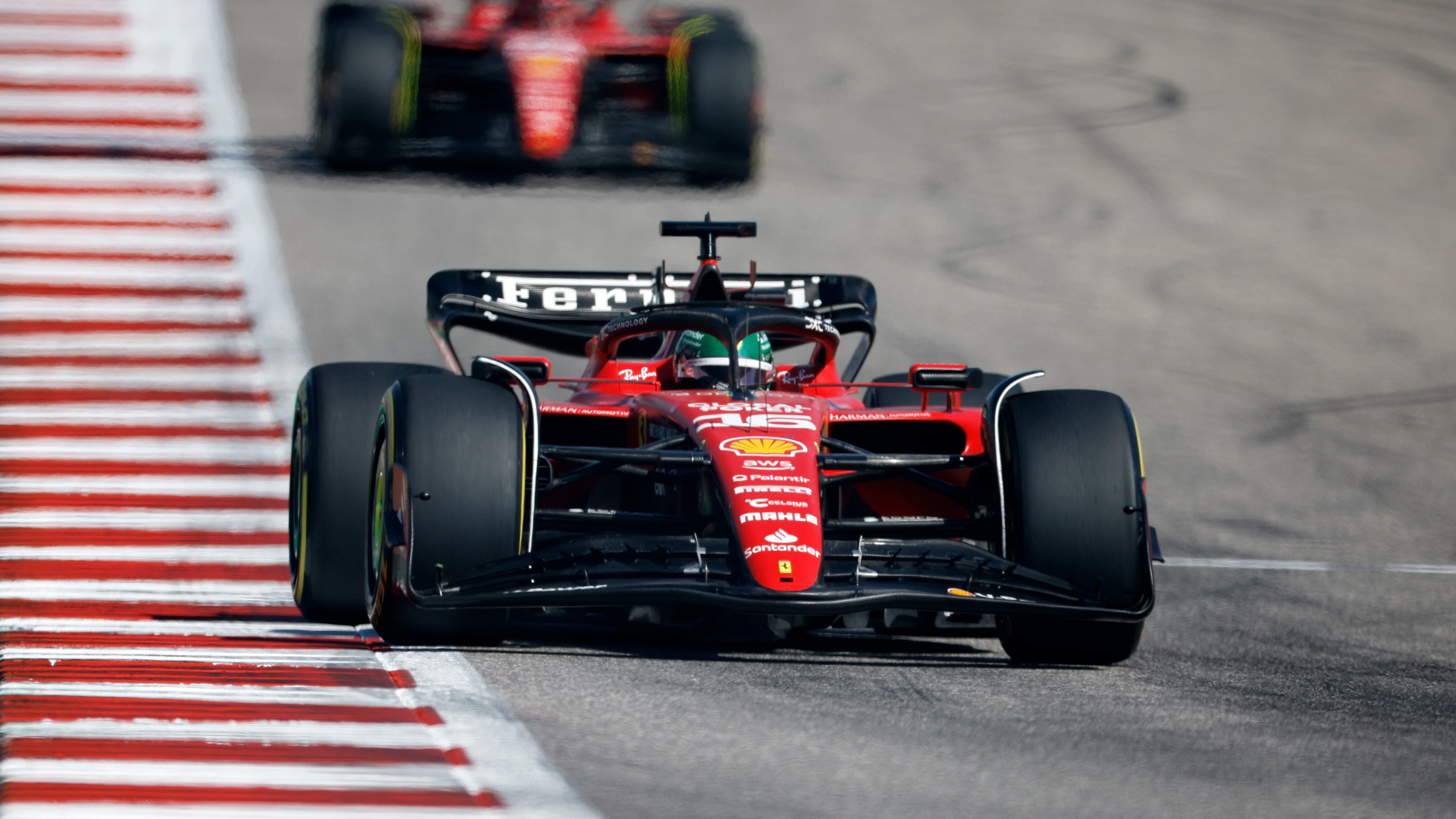 Charles Leclerc y Carlos Sainz en el GP de EEUU