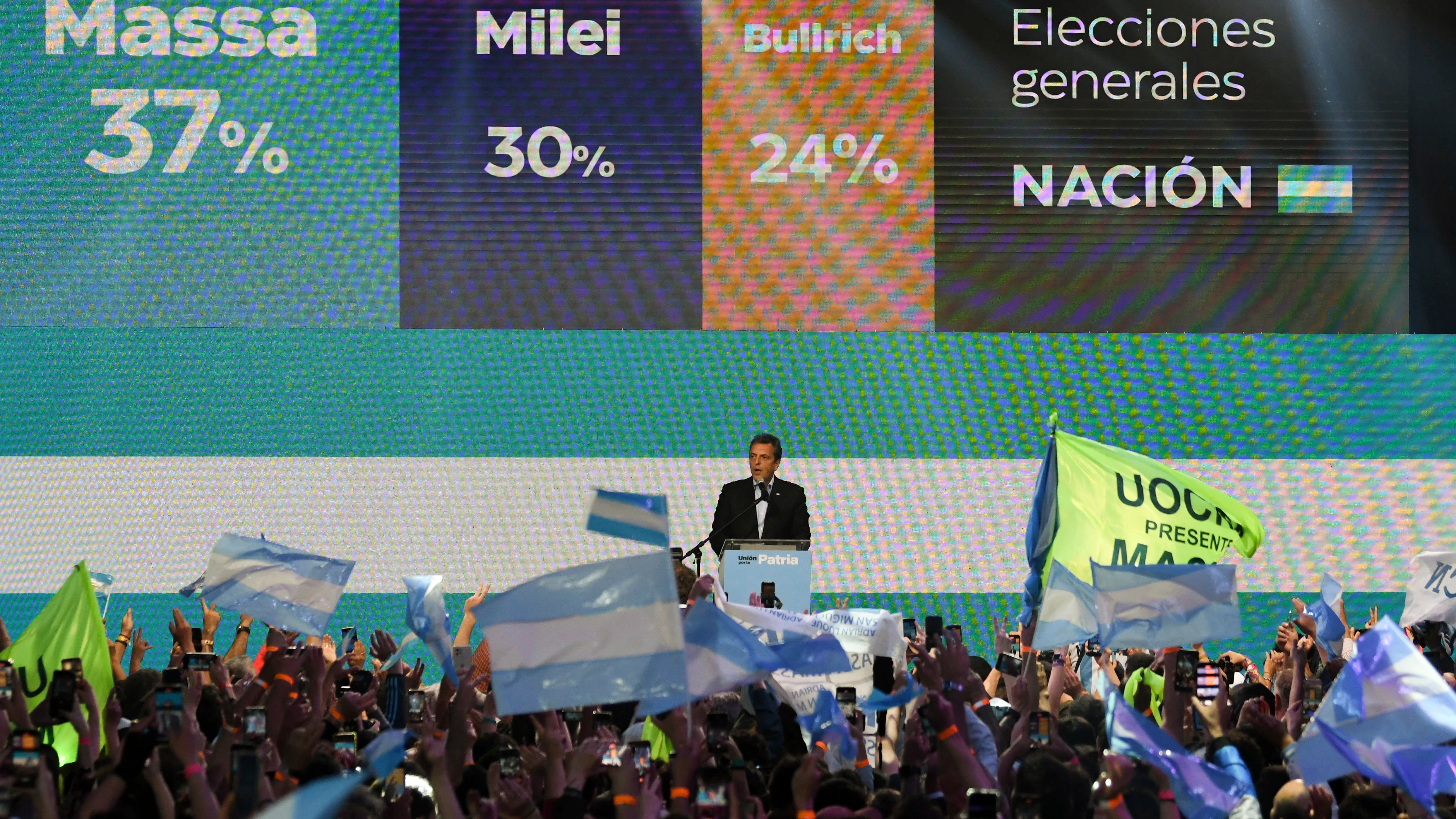 Sergio Massa, en la primera vuelta de las elecciones argentinas