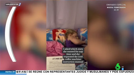 El curioso caso de la niña que quiere que le lean las instrucciones de la cafetera antes de irse a dormir El curioso caso de la niña que quiere que le lean las instrucciones de la cafetera antes de irse a dormir