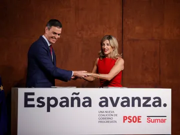 Yolanda Díaz y el presidente del Gobierno en funciones, Pedro Sánchez Yolanda Díaz y el presidente del Gobierno en funciones, Pedro Sánchez